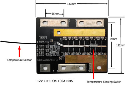 50A 100A  150A 200A 12v 14.6v LiFePO4  BMS 3.2v Battery protection board