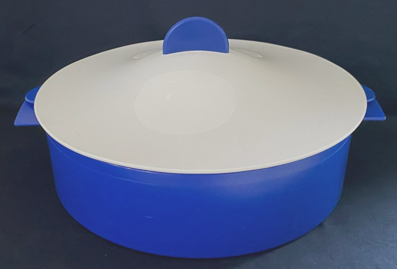 Tupperware 3 Pc Micro-Steamer 3066A-3 Rice/Veggie Microwave Cooker Blue/White