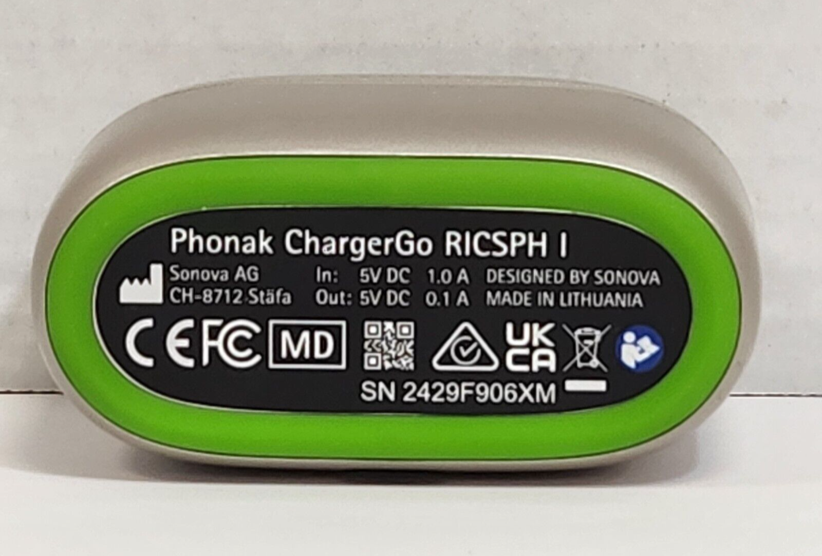 Phonak ChargerGo RIC SPHERE Infinio. With Power Cord & Wall Adaptor