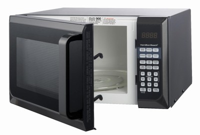 Hamilton Beach 0.9 Cu.Ft. Microwave Oven, Black, Stainless Steel