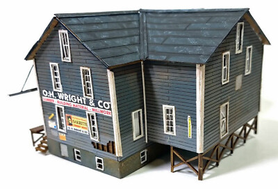 O H WRIGHT BARTLETT BUILDING N Model Railroad Unptd Laser Structure KIT SCM1109