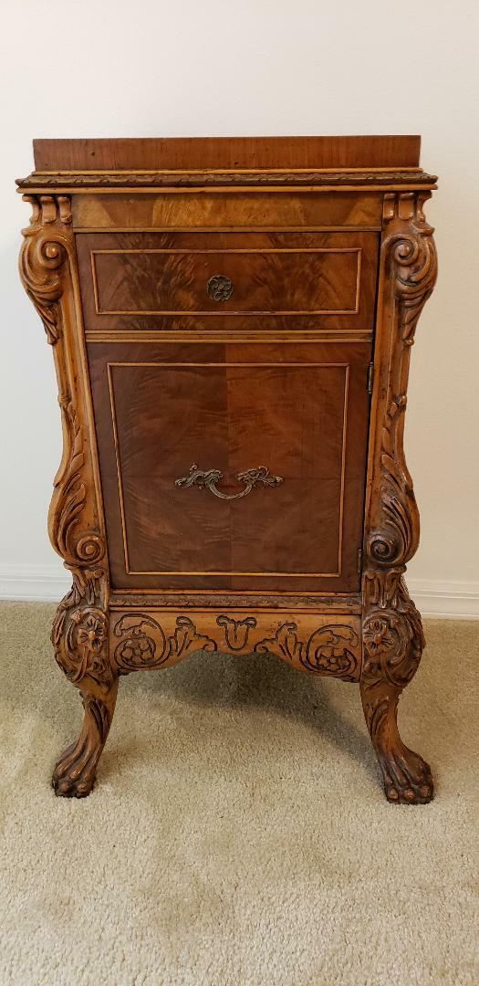 Antique French 1920's walnut 3 piece bedroom set antique Chippendale