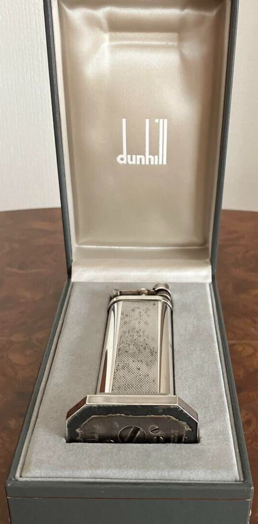 Dunhill table lighter silver with box Dunhill table lighter silver with box