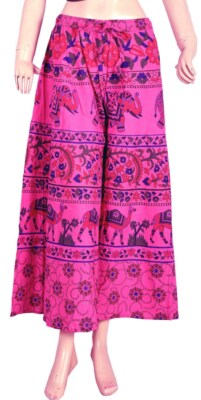 Bollywood Style Designer Casual High Waist Palazzo Skirt For Wide Leg Hot Pink