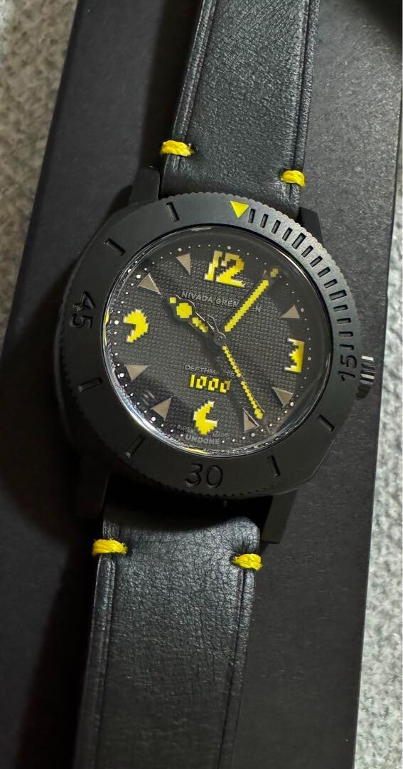 Pre-owned Undone Nivada Grenchen ×  Depthmaster Pixel Art Pac-man Soprod P024 Japan