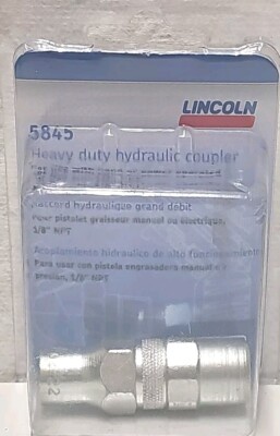 Lincoln 5845 Grease Gun Standard Coupler: 1/8'' NPT, 7,500 Operating PSI