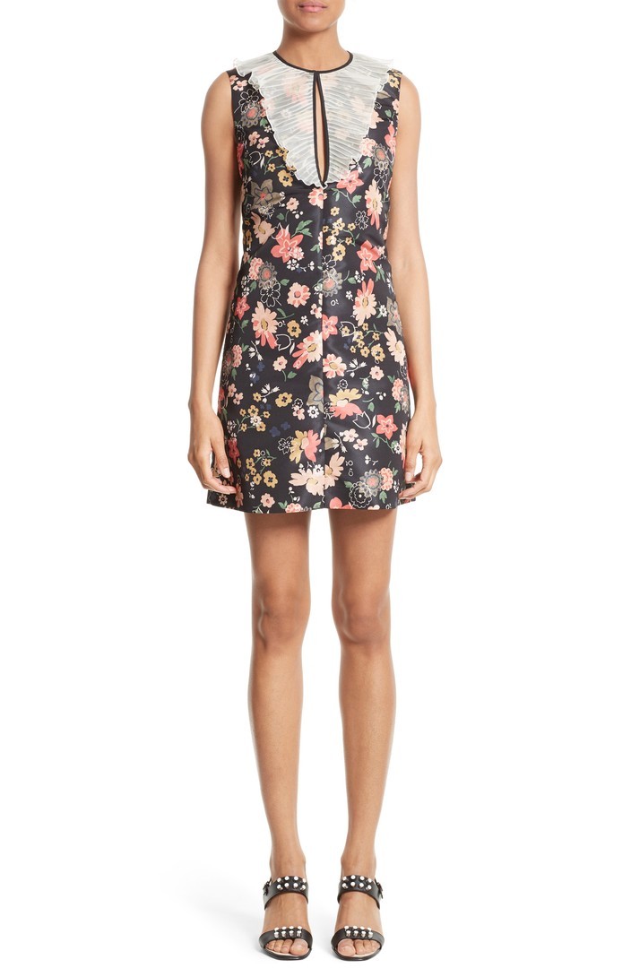 NWT RED VALENTINO MULTICOLORED FLORAL JACQUARD NECK TIE