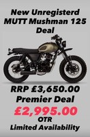 New Unregistered MUTT Mushman 125 Motorcycle with Warranty 