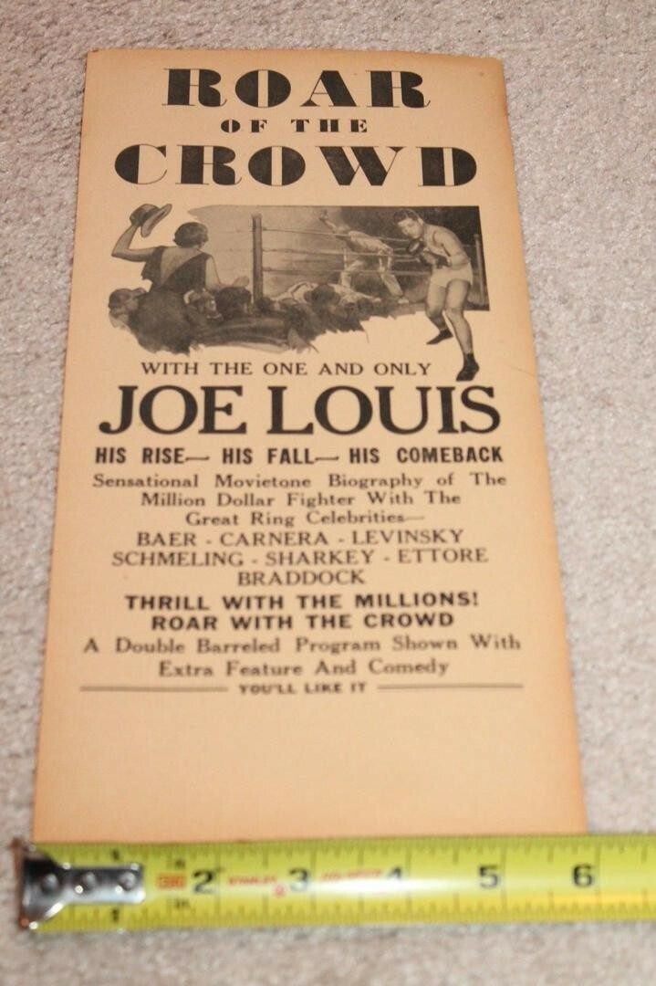 Lot of 41 Vintage Original Roar of the Crowd Joe Louis Advertisement Paper Flyer