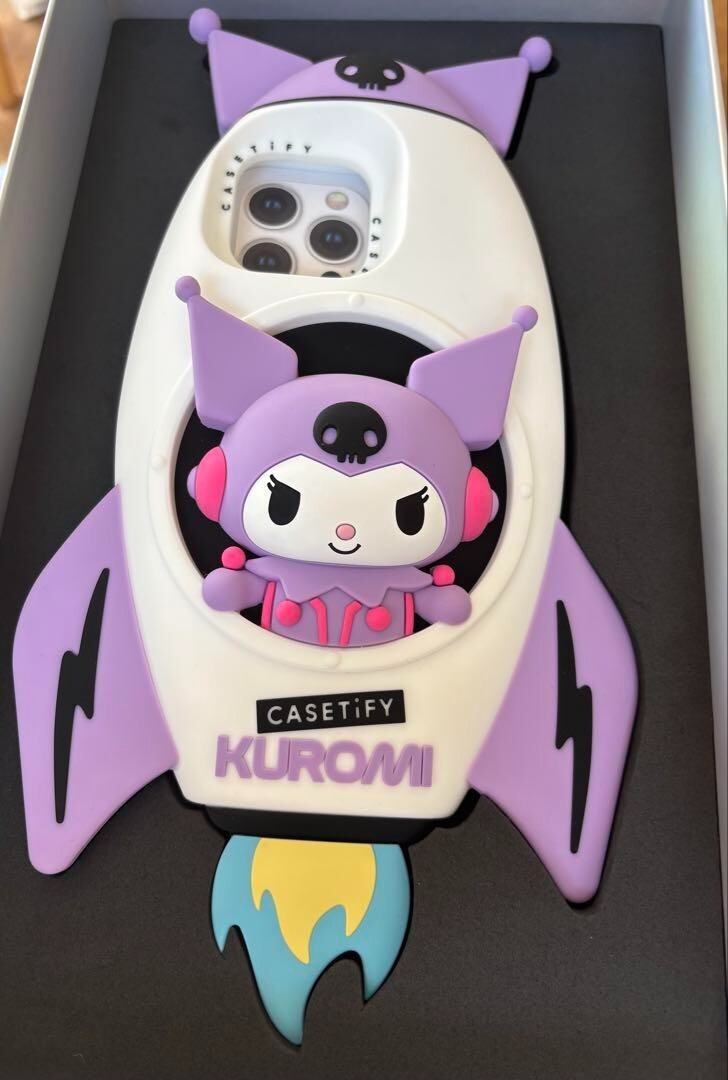 Sanrio Kuromi CASETiFY Kuromi Puffy Phone Case iPhone 16 Pro