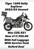 2025/25 Pre-Reg Triumph Tiger 1200 Rally Explorer Motorcycle 