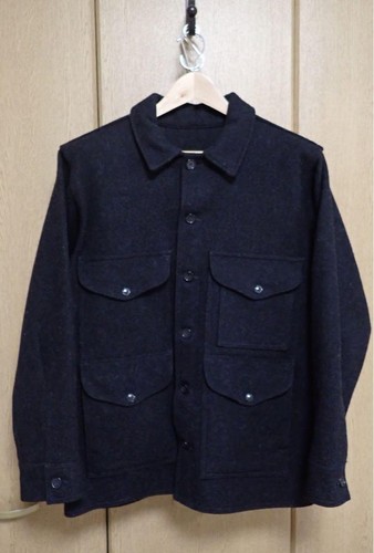 FILSON SINGLE MACKINAW CRUISER Jacket Charcoal Wool Size 36