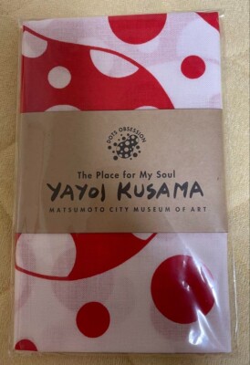 Yayoi Kusama Hand Towel, Red and White Polka Dots, Matsumoto City Museum of Art