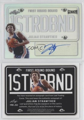 2021-22 Leaf Metal First Round Bound Auto Julian Strawther #FRB-JS2 Auto