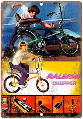 Raleigh Chopper Bicycle BMX Vintage Ad Reproduction Metal Sign B470
