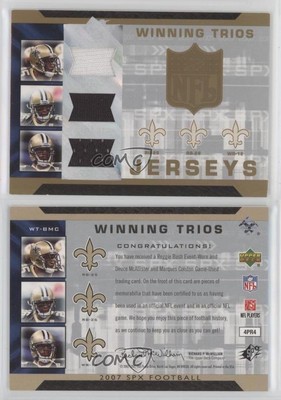 2007 SPx Winning Trios Jerseys Reggie Bush Deuce McAllister Marques Colston