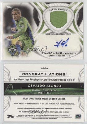 2013 Topps MLS Auto Relics Osvaldo Alonso #AR-OA Auto