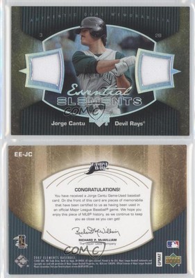 2007 Upper Deck Elements Essential Elements Dual Memorabilia Jorge Cantu #EE-JC