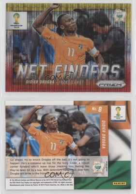 2014 Panini Prizm World Cup Net Finders Yellow & Red Pulsar Didier Drogba #8
