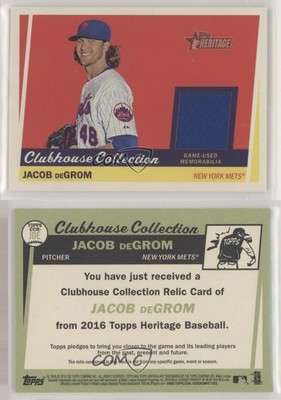 2016 Topps Heritage Clubhouse Collection Relics Jacob deGrom #CCR-JDE