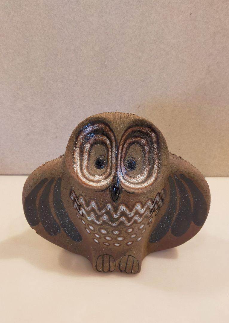 Nittsjo Thomas Hellstrom Pottery Sweden Swedish Owl Vintage