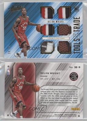 2015 Absolute Tools of the Trade Materials Six Prime /49 Delon Wright Rookie RC