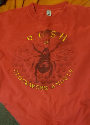 Original Vintage Red Rush Band Clockwork Angels 2012 Tour T Shirt