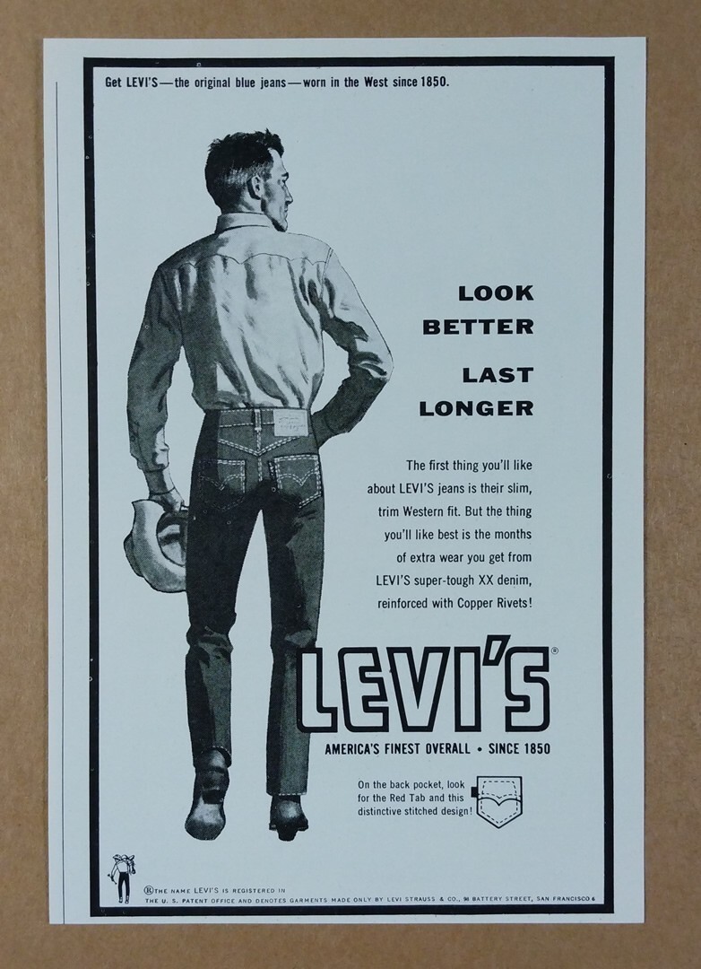Levi's ポスター Levi's Levi's,リーバイス,1950~60年代,Levi's Vintage Big