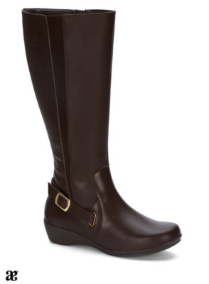 botas Andrea. botas de piel altas de mujer Café