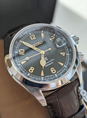 Pre-owned Seiko Prospex Alpinist Limited Model Sbdc091 Green Brown Wrist Watch Sports