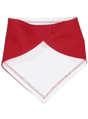 Reversible Baby Bandana Bib, 100% Cotton,   (Red - White)