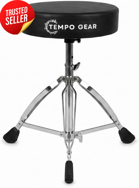 Drum Stool Adjustable Padded Seat Portable Drummer