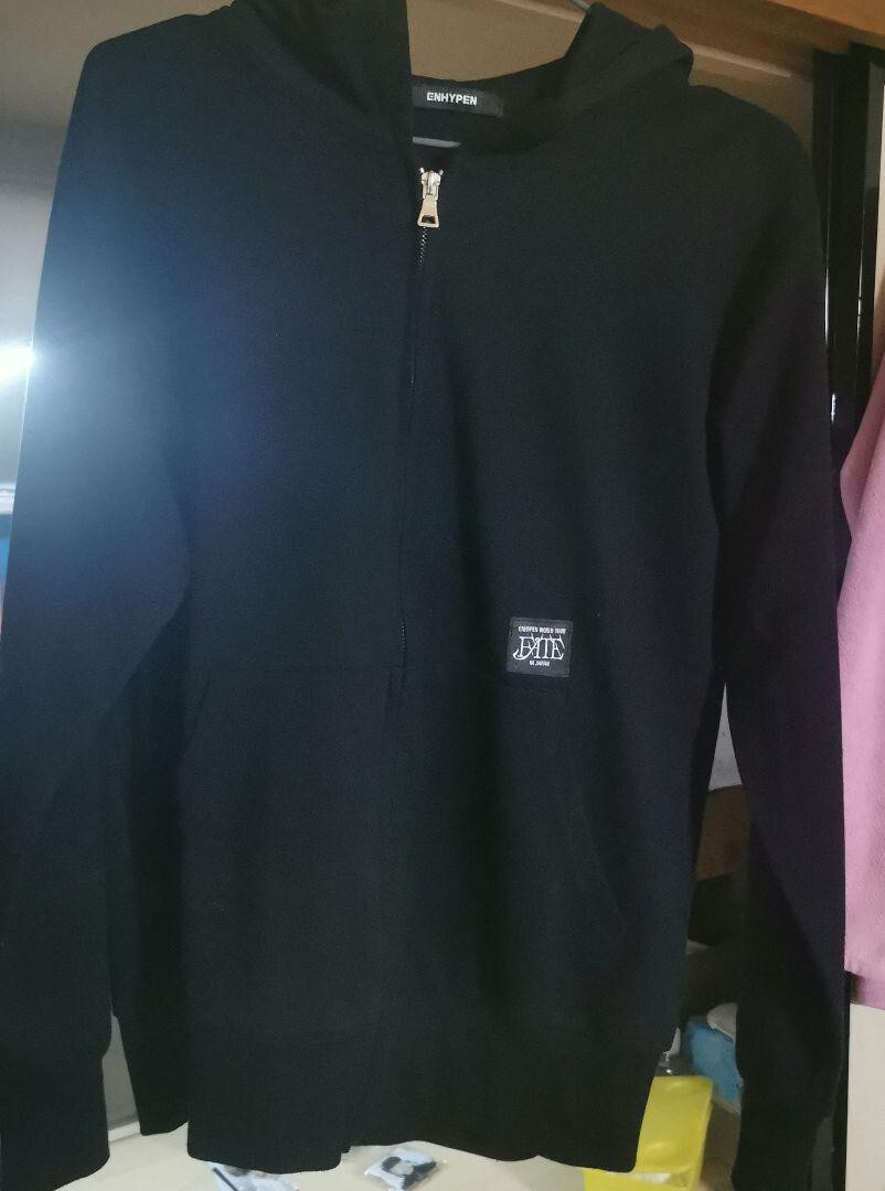 ENHYPEN - enhypen ジップアップフーディー mサイズ ENHYPEN World Tour Manifesto Zip UP Hoodie M-Size Black
