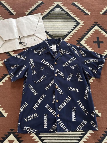 VISVIM IRVING SHIRT S/S PEERLESS Navy Cotton Size 3 Used