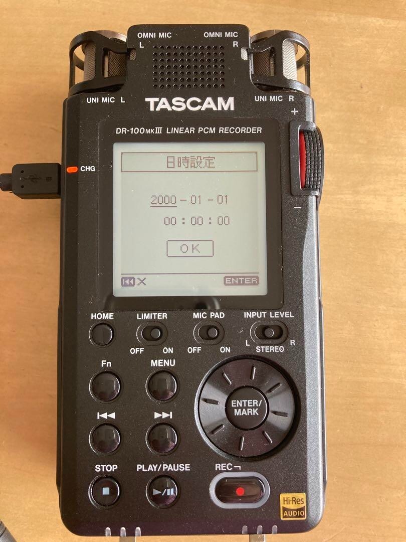 TASCAM DR-100 MKIII DR100 MK3 Stereo Portable Audio Recorder