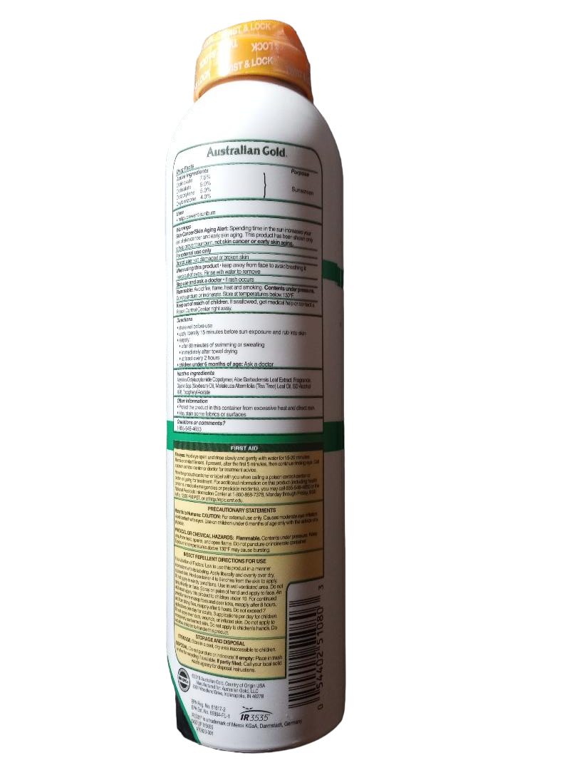 3 Pack Australian SPF 30 Spray Insect Repellent Sunscreen Water Resistant 5.6 oz
