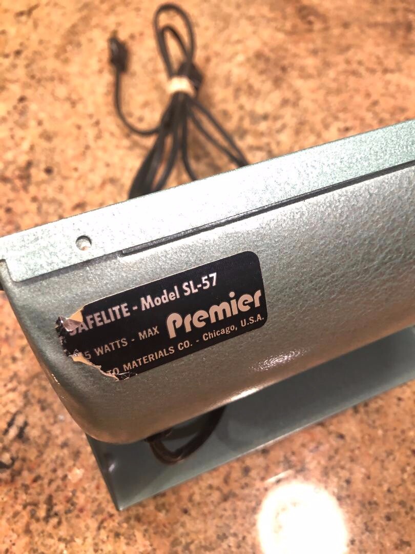 Premier Safelight Vintage Photography Darkroom Light - Model 57