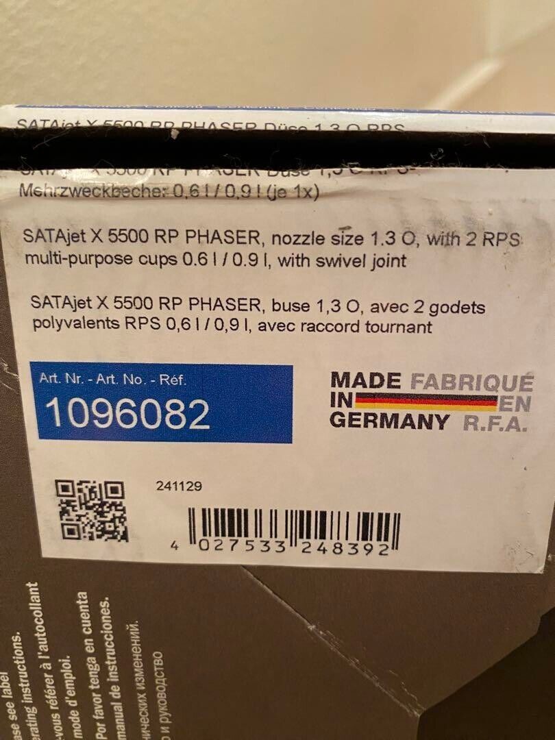 メンテナンス SATAjet X 5500 PHASER SATAjet X 5500 PHASER | SATA
