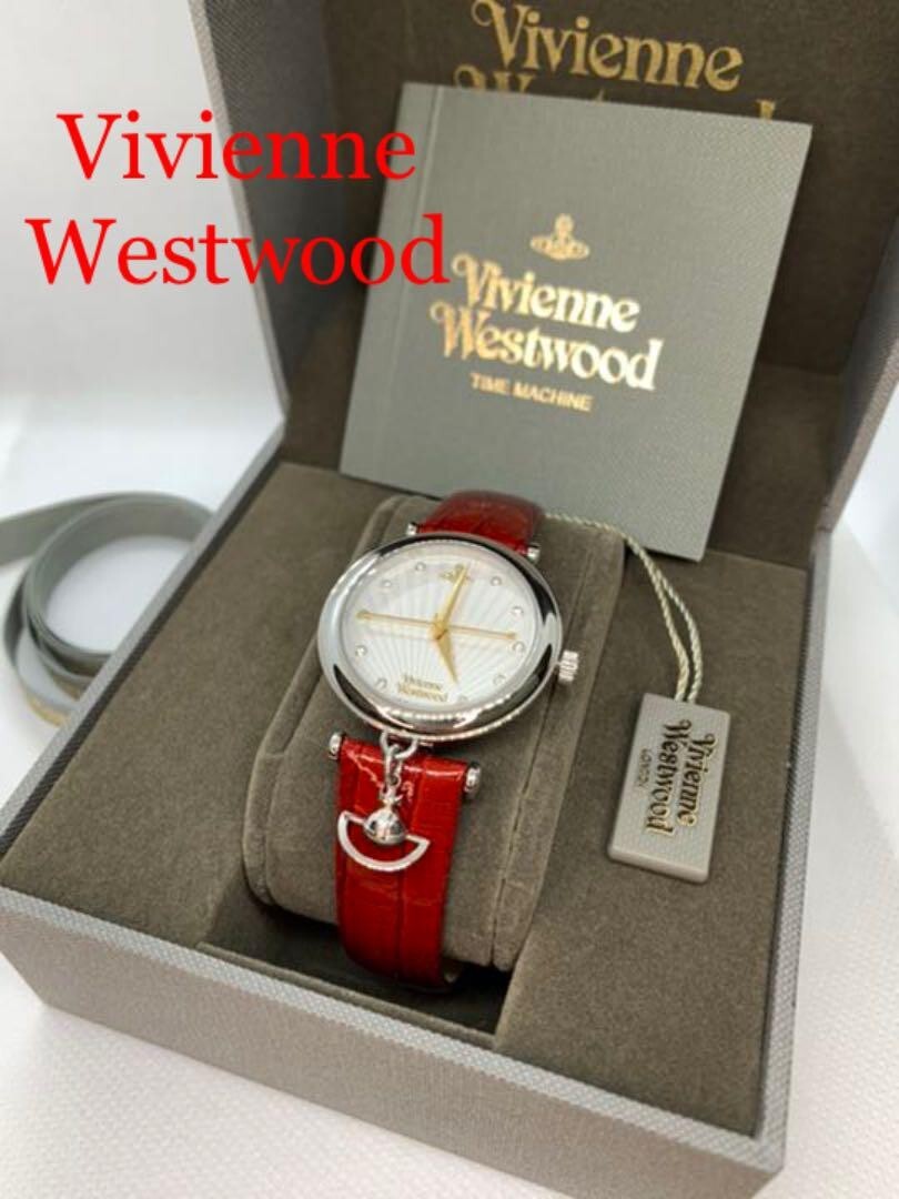 VIVIENNE WESTWOOD ladies leather red watch excellent | eBay