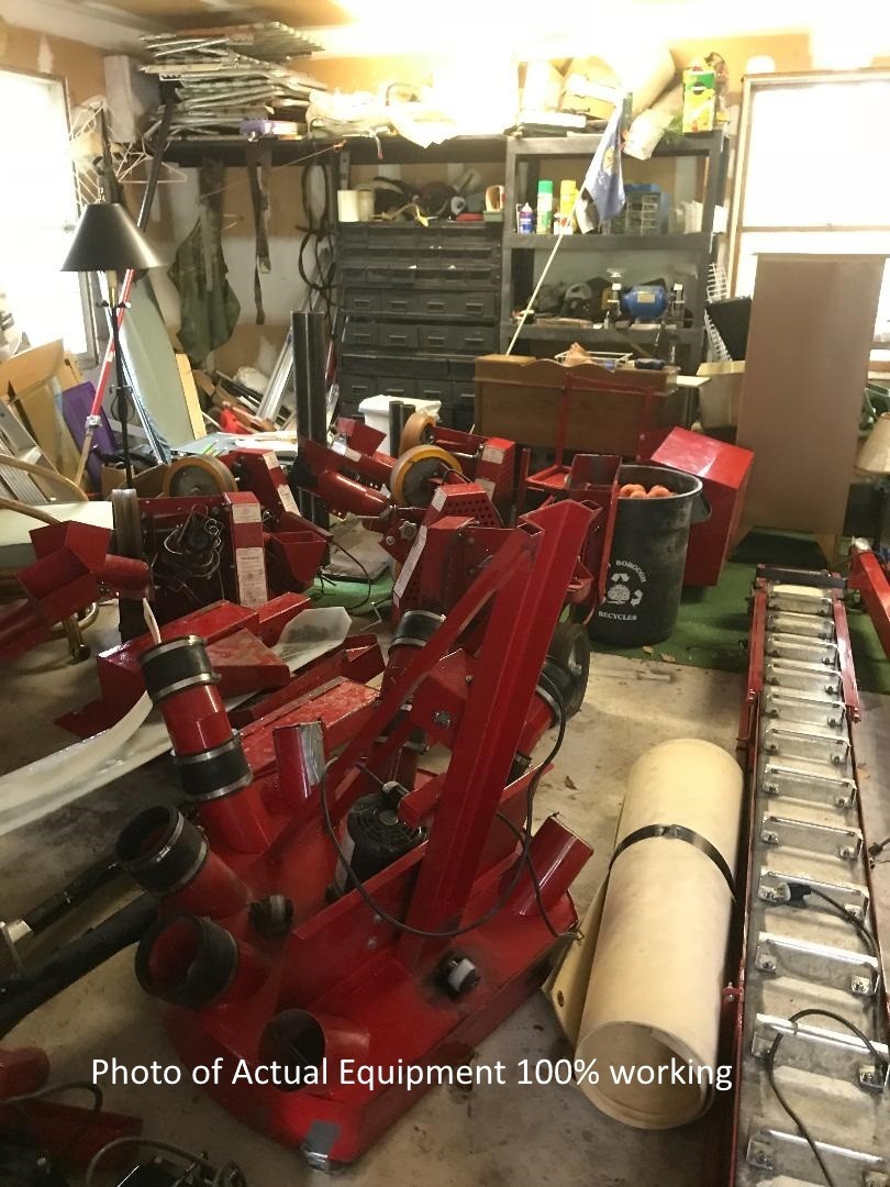 ABC Pitching Machines 3 Baseball, 3 Softball, 3 Control Boxes, Conveyor - Feeder