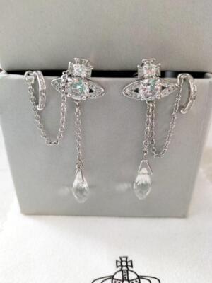Vivienne Westwood Earrings HENRIETTE Drop Silver NO BOX