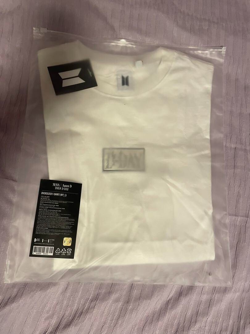 BTS SUGA Agust D Tour D-DAY Oversized T-Shirt size L white