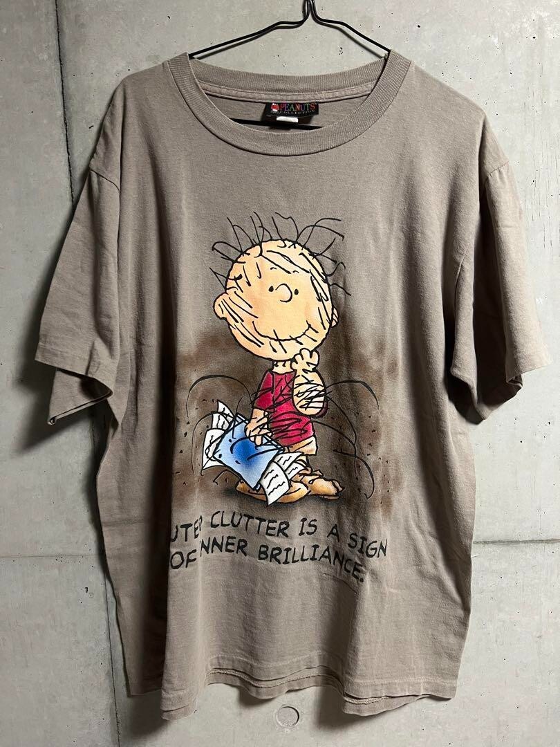 90s PEANUTS PIGPEN USA製 グレー 90S Vintage Peanuts Pigpen Pig Pen T-Shirt L Made In America