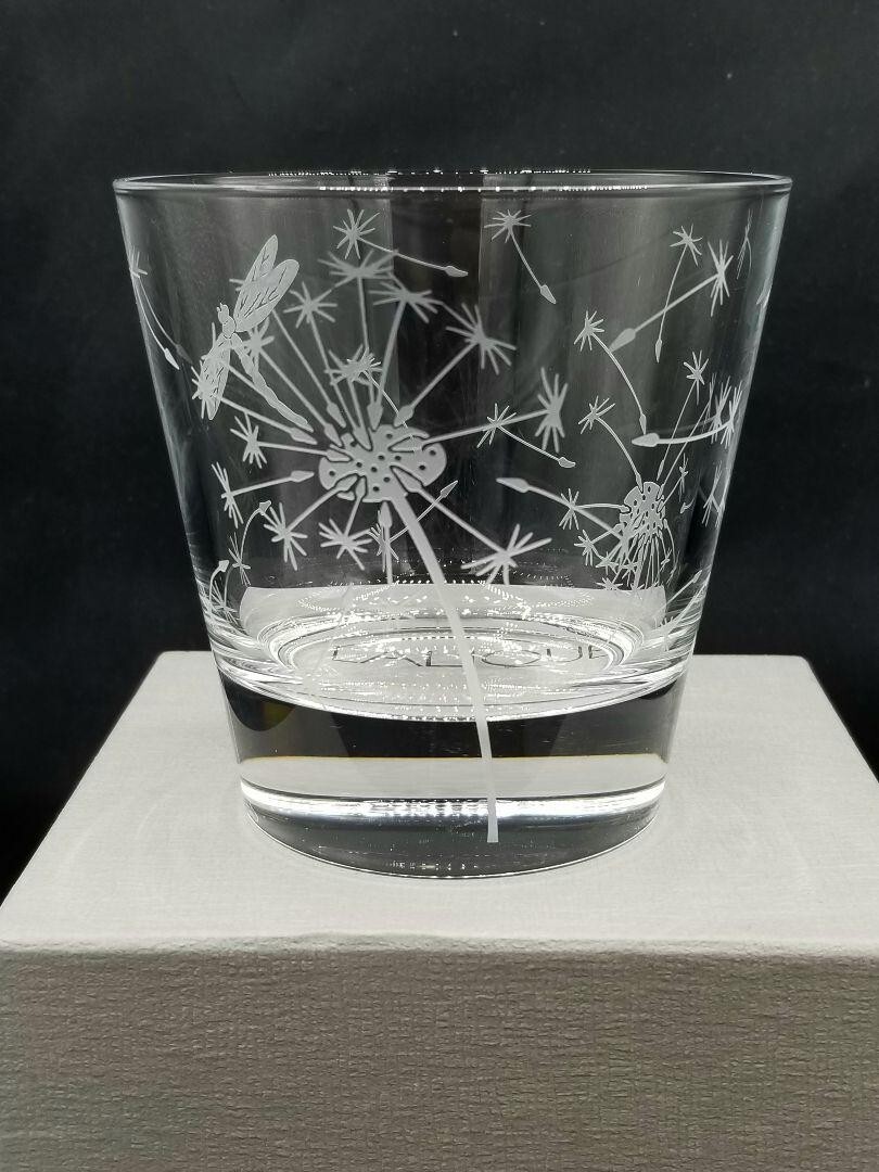 LALIQUE Rock Glass Tumbler H9cm Dandelion Fluff Dragonfly | eBay