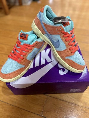 Nike Sb Dunk Low Pro Prm Orange Noise Aqua-Emerald Rise-Lemon DV5429-800 Us10