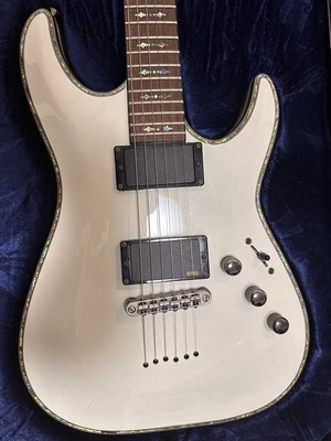 Electric Guitar Schecter Hellraiser C-6 Diamond Series White with Case