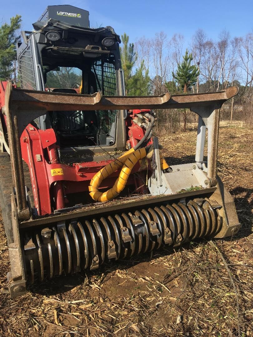 Takeuchi TL12V2 High Flow Cimaf DAF-180D mulcher and Loftness hydraulic cooler