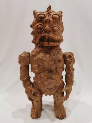 Rare NagNagNag x Karimoku Four Eyes medicom toy Wood Figure