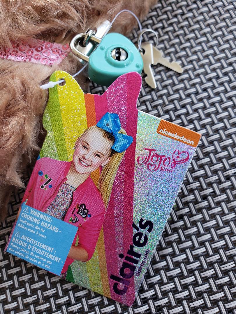 Girl's Plush Puppy Diary with Lock & Keys Claire's NWT