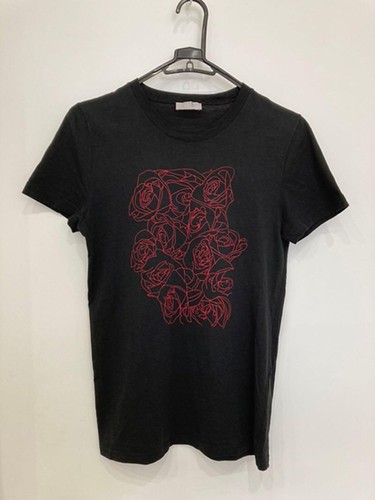 DIOR HOMME 7E3360850072 Rose T-shirt Size S Black X Red Auth DIOR HOMME 7E3360850072 Rose T-shirt Size S Black X Red Auth